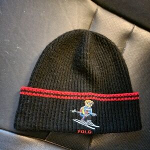 Ralph Lauren Black Knit Beanie